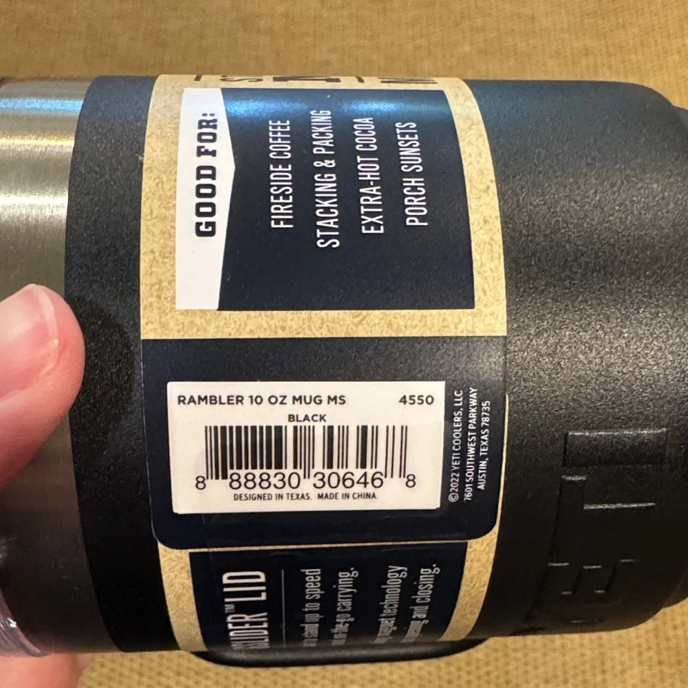 YETI Rambler 10 oz Black and Silver Mug - Picture 4 of 5